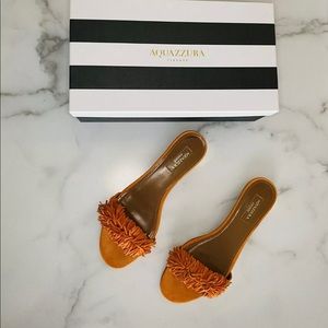 Aquazurra Wild Thing Slide Sandals NIB 38